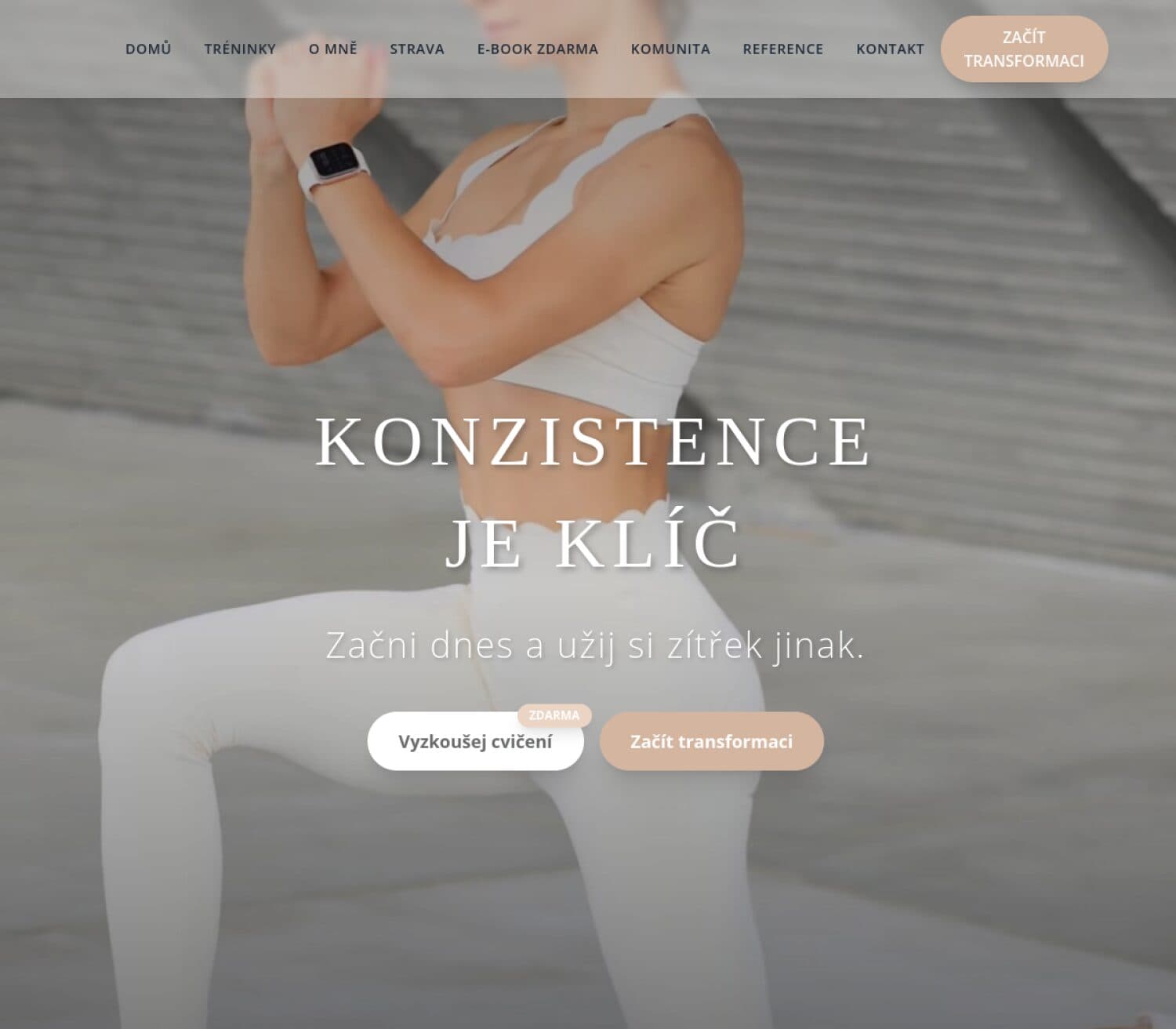 Ukážka webu Michaela Homolová